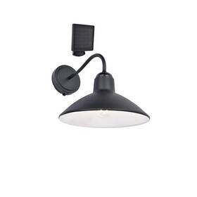 4145431 Harbor Breeze Barn Light 1-light 10.63-in H Matte Black Solar Outdoor Wall