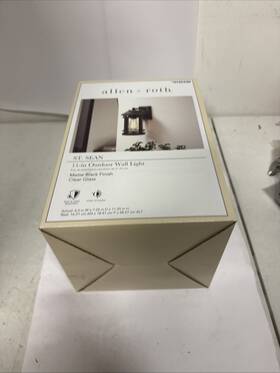 42490 Harbor Breeze St Sean Outdoor Wall Lantern Matte Black 6.5inx7.25inx11.25in New