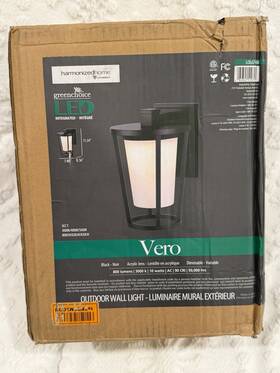 Lol6748k Harmonizedhome Vero Outdoor Wall Lantern Black Led 800lm Dimmable Warm White
