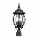 Hb7029-05 Hampton Bay 3-light Black Outdoor Post Lantern Lamp 884463 046335981744