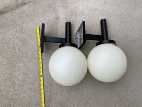 321040 Hd Supply Exterior Wall Mount Globe Vintage Light Fixtures Pair