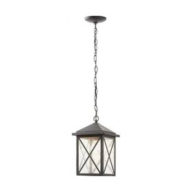 Hdc 736916680271 Home Decorators Collection Criss Cross 13in Black 1-light Outdoor Hanging