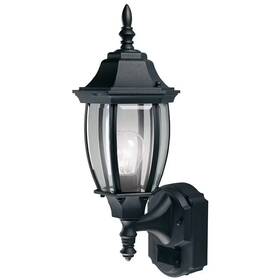 Heath Zenith 445038934997 Outdoor Lantern Motion Sensor Glass Exterior Wall Light Fixture For Patio Porch