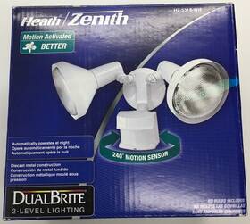 Hz-5318-wh Heathzenith 016963531864 1- Heath Zenith Dual Brite Motion Activated Lighting 240 Flood Hz-5318-wh Heathzenith 016963531864 1- Heath Zenith Dual Brite Motion Activated Lighting 240 Flood