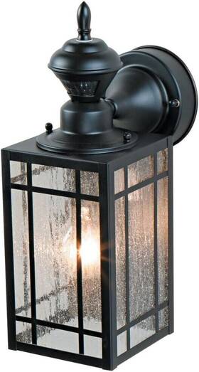 Sl-4152-bk Heathzenith Hz-4175-sa Heath/zenith Outdoor Motion Sensor Wall Lantern Black Weatherproof