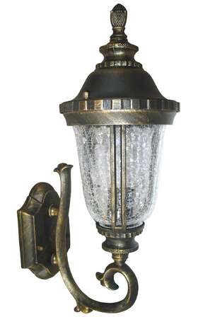 Wx0051s-wu-bg Heritage Lighting Outdoor Light Fixture Wall Upward Gold Black Sconce Lantern Cast Aluminum S