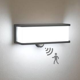 Hljr1242-us Hfvlite Solar Wall Light With Motion Sensor Aluminum Outdoor Garden Lamp Ip54
