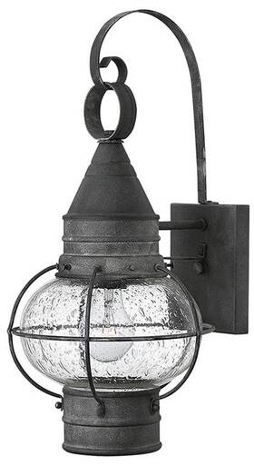 2200dz Hinkley Cape Cod 18 Inch High Aged Zinc Outdoor Lantern Wall Light