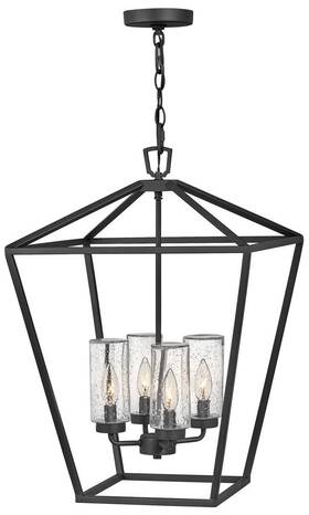 2567mb-lv Hinkley Alford Place 17 Inch Black Cage Low Voltage Outdoor Hanging Light