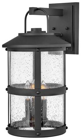2685bk Hinkley Lakehouse 19 3/4 Inch High Black Outdoor Wall Light