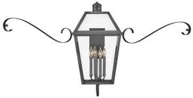 2774blb-scr Hinkley Nouvelle 49 1/2 Inch W Blackened Brass Outdoor Wall Light