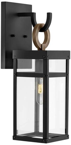2800bk-ll Hinkley Porter 18 1/2 Inch High Black Led Outdoor Wall Light 2800bk-ll Hinkley Porter 18 1/2 Inch High Black Led Outdoor Wall Light