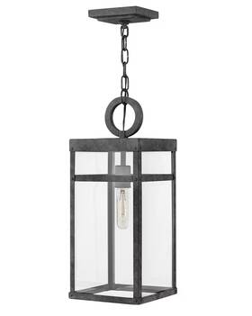 2802dz-ll Hinkley Aged Zinc Led Hanging Lantern From The Porter Collection 2802dz-ll Hinkley Aged Zinc Led Hanging Lantern From The Porter Collection