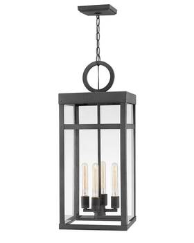 2808dz-ll Hinkley Aged Zinc Led Lantern From The Porter Collection