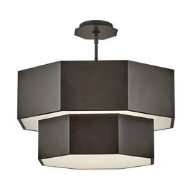 46994bx Hinkley Facet Medium Convertible Chandelier Light Fixture - Black Oxide