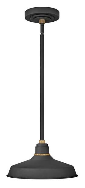 10382tk Hinkley Lighting 10382 Foundry 1 Light 12 Inch W Outdoor Pendant - Textured Black /