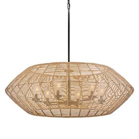 10386bk-cml Hinkley Lighting 10386 Luca 6 Light 42 Inch W Outdoor Pendant - Black / Camel 10386bk-cml Hinkley Lighting 10386 Luca 6 Light 42 Inch W Outdoor Pendant - Black / Camel
