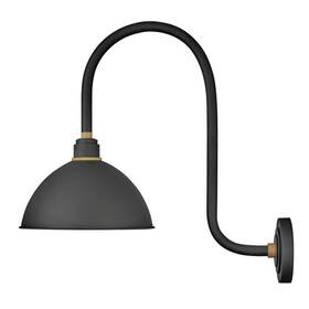 10574tk Hinkley Lighting Foundry Large 1-light Textured Black Outdoor Wall Sconce