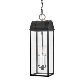 10662bk-bu Hinkley Lighting 10662 Campbell 3 Light 8 Inch W Outdoor Mini Pendant - Black
