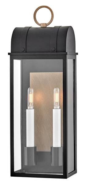 10664bk-bu Hinkley Lighting 10664 Campbell 2 Light 22 Inch Tall Outdoor Wall - Black 10664bk-bu Hinkley Lighting 10664 Campbell 2 Light 22 Inch Tall Outdoor Wall - Black