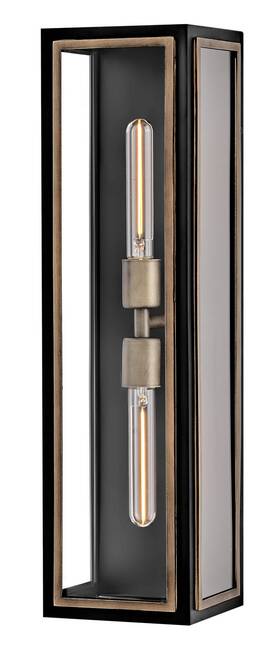 12984bk Hinkley Lighting 12984 Shaw 2 Light 24 Inch Tall Wall Sconce - Black 12984bk Hinkley Lighting 12984 Shaw 2 Light 24 Inch Tall Wall Sconce - Black