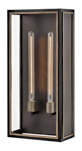 12985bk-ll Hinkley Lighting 12985-ll Shaw 2 Light 25 Inch Tall Led Wall Sconce - Black 12985bk-ll Hinkley Lighting 12985-ll Shaw 2 Light 25 Inch Tall Led Wall Sconce - Black
