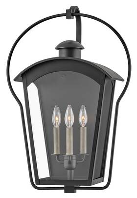 13303bk Hinkley Lighting 13303 Yale 3 Light 25 Inch Tall Heritage Outdoor - Black / 13303bk Hinkley Lighting 13303 Yale 3 Light 25 Inch Tall Heritage Outdoor - Black /