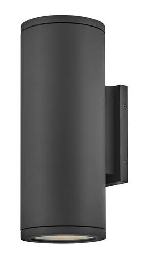 13595bk-ll Hinkley Lighting 13595-ll Silo 2 Light 16 Inch Tall Led Wall Sconce - Black