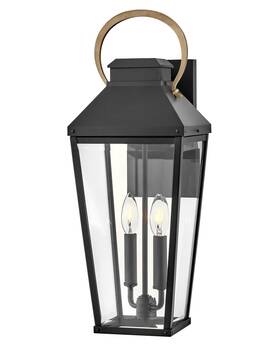 17504bk Hinkley Lighting 17504 Dawson 2 Light 22 Inch Tall Wall Sconce - Black