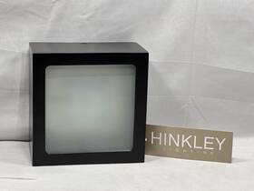 1765sk Hinkley Lighting 1 Light Kube Outdoor Flush Mount Satin Black -
