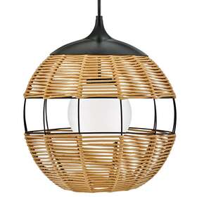 19675bk-nat Hinkley Lighting 19675 Maddox 1 Light 24 Inch W Open Air Pendant - Black / 19675bk-nat Hinkley Lighting 19675 Maddox 1 Light 24 Inch W Open Air Pendant - Black /