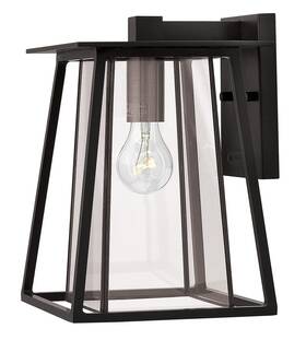 2100bk Hinkley Lighting 2100 Walker 1 Light 12-1/4 Inch H Outdoor Wall Sconce - Black