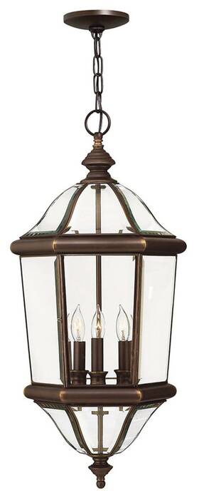 2452cb Hinkley Lighting H2452 3 Light Outdoor Lantern Pendant - Multicolor