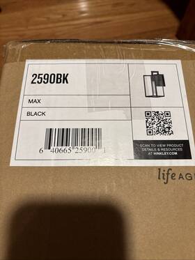2590bk-ll Hinkley Lighting Max Outdoor 1 Light Small Wall Mount Black/clear - 2590bk-new 2590bk-ll Hinkley Lighting Max Outdoor 1 Light Small Wall Mount Black/clear - 2590bk-new