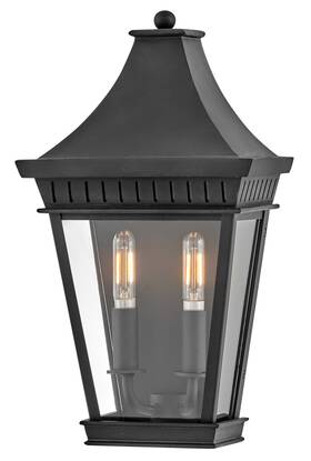 27096mb Hinkley Lighting 27096 Chapel Hill 2 Light 16 Inch Tall Wall Sconce - Black