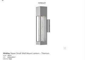 2850tt Hinkley Lighting 1 Light 1-light Vapor Outdoor Small Wall Mount Titanium Color -