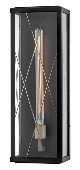 28884bk Hinkley Lighting 28884 Monte 22 Inch Tall Wall Sconce - Black / Burnished Bronze