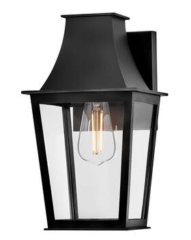 Lantern-12.5 Hinkley Lighting 28890bk - Georgetown 12w 1 Led Outdoor Small Wall Mount