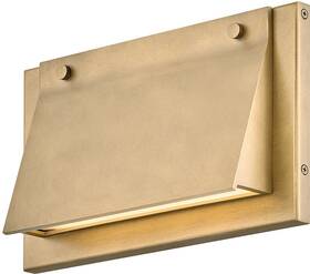 28996hb Hinkley Lighting 28996 Fold 7 Inch Tall Led Outdoor Wall Sconce - Brass