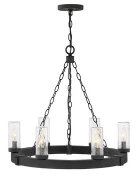 29206bk-lv Hinkley Lighting - Sawyer 3.5w 6 Led Outdoor Medium Chandelier-23.25 Inch Tall