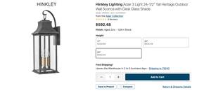 2935dz Hinkley Lighting Outdoor Adair In Aged Zinc - Pre-owned Led Version