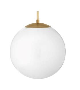3744hb-wh Hinkley Lighting Warby Medium Orb Led Pendant Light 14 Inch Mcm Her-brass