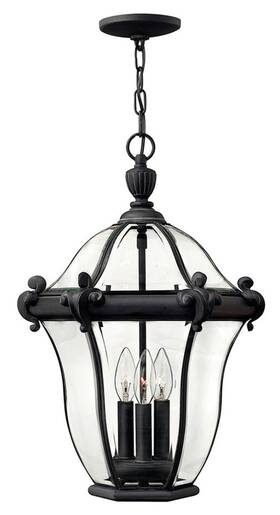 H2442 Hinkley Lighting 640665244205 3 Light Outdoor Lantern Pendant - Black H2442 Hinkley Lighting 640665244205 3 Light Outdoor Lantern Pendant - Black