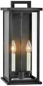 20014bk Hinkley Weymouth 18 1/4inch High Black Outdoor Wall Light