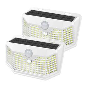 Ip65 Hmcity 850081852117 120 Led Solar Lights Outdoor With Motion Sensor And 3 Lighting Modes Wa