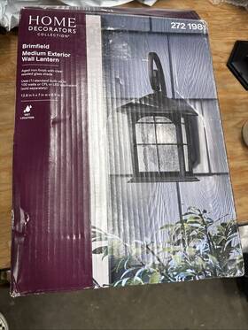 Home Decorators Collection 046335974470 12.75 Inch Brimfield Vintage Aged Iron Outdoor Wall Light Lantern Sconce
