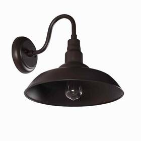 Home Decorators Collection 053392989743 Bell Ridge 14 Inch 1-light Brown Outdoor Large Hardwired Wall Sconce Lantern