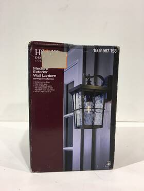 1002587193 Home Decorators Collection 1-light Golden Bronze 7.5 Inch Wall Mount Lantern New