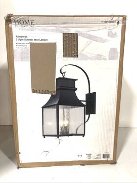 1007260821 Home Decorators Collection Rainbrook 24 Inch 2-light Matte Black Extra Large Outdoor Light