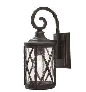 1007264405 Home Decorators Collection Hdc Walcott Manor 14.5 Inch 1-light Antique Bronze Outdoor Wall Light Sconce